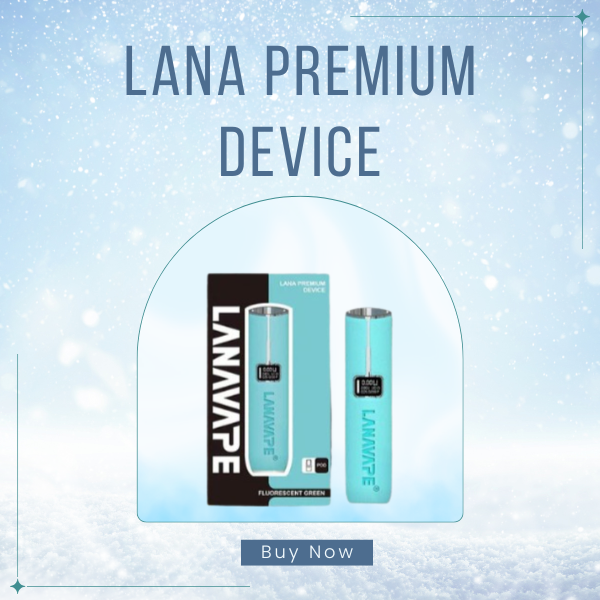 Lana Premium Device leather-clad vape with LED battery display screen
