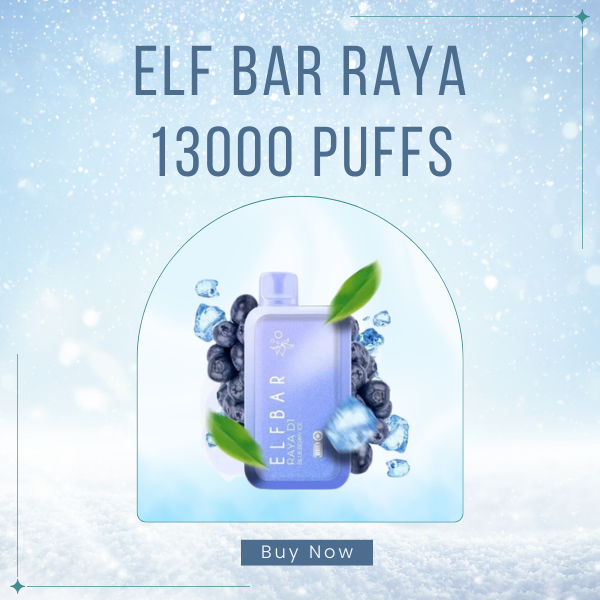 Elf Bar Raya 13000 Puffs Disposable Vape Digital Screen View