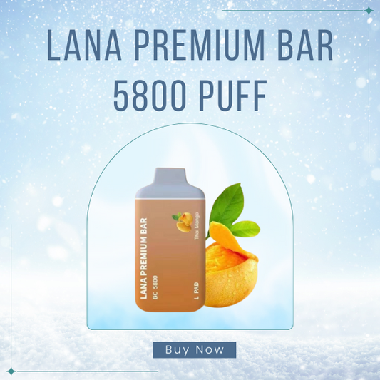 LANA Premium Bar 5800 Puffs Disposable Vape Sleek High-End Look