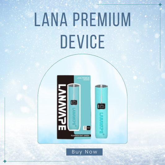 Lana Premium Device leather-clad vape with LED battery display screen