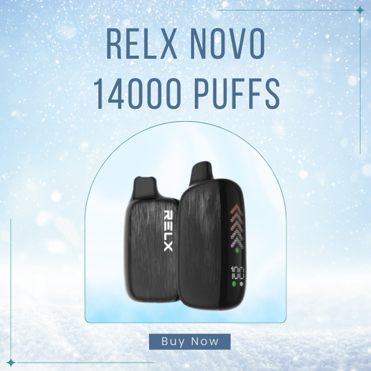 RELX Novo 14000 Puffs Disposable Vape HD Smart Screen View