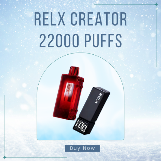 Relx Creator 22000 Puffs Disposable Vape HD Color Screen Dashboard