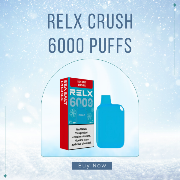 Relx Crush 6000 Puffs Disposable Vape Front View