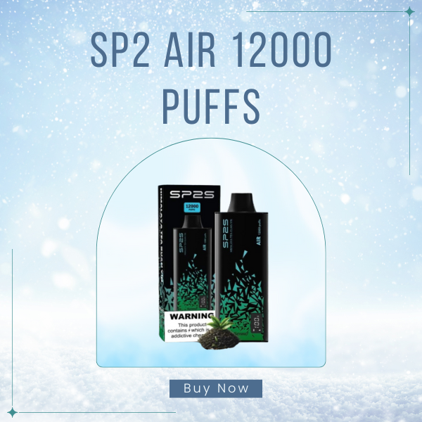 Sp2 Air 12000 Puffs Disposable Vape with Digital LED Monitor