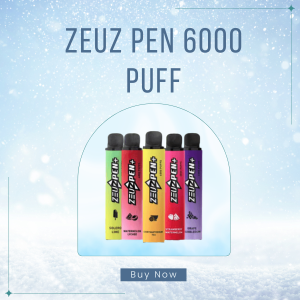 Zeuz Pen 6000 Puffs Disposable Vape Slim Professional Design
